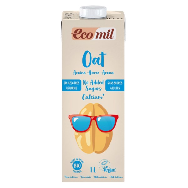 Sữa yến mạch không thêm đường calcium hữu cơ ecomil 1l